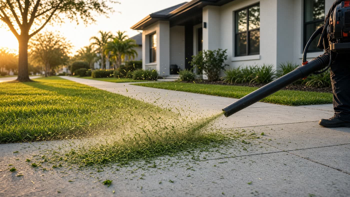 Debris Blowing